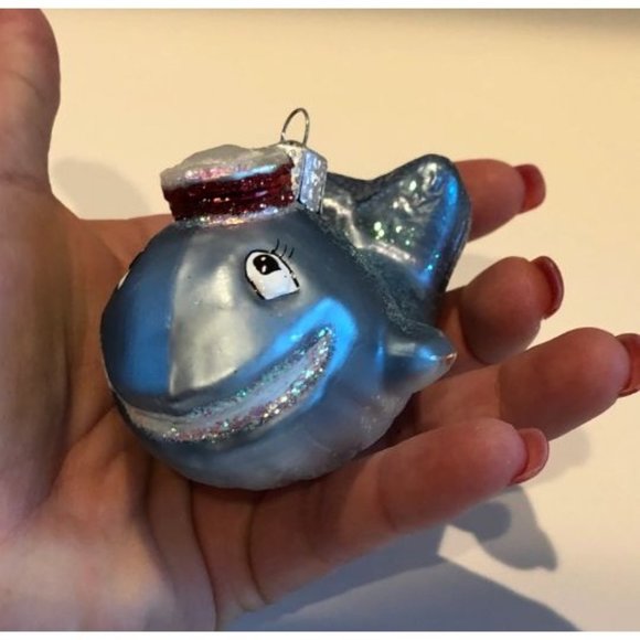 Wally The Whale with Sailor Cap Retired Old World Christmas Ornament - Picture 7 of 7